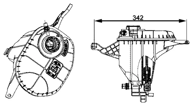 CRT29001S - : Engine Coolant Reservoir for Behr Image