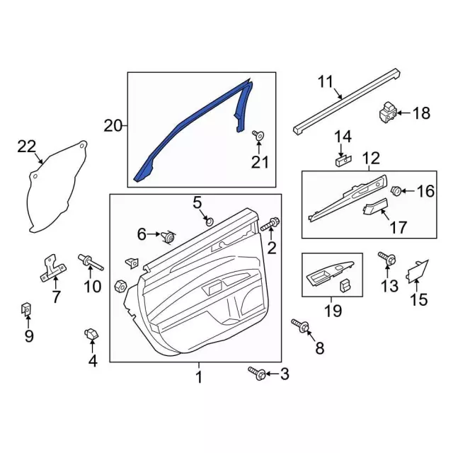 KS7Z5400014AC - Body: Window Molding for Ford: Fusion, Police Responder Hybrid, SSV Plug-In Hybrid Image