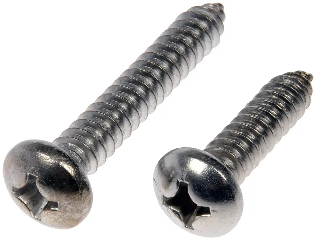 784185D - : Self Tapping Screws - Stainless Steel - Pan Head - No.14 X 1 In., 1-1/2 In. for Dorman Image