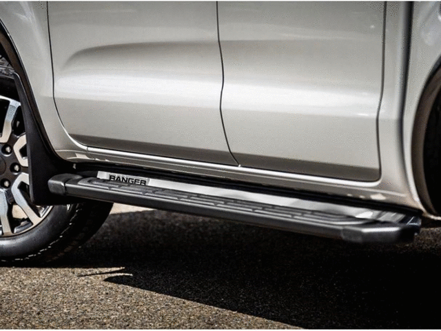 Step Bar Filler Cover - Stainless Steel, For SuperCrew - Ford (VKB3Z-99279D36-B)