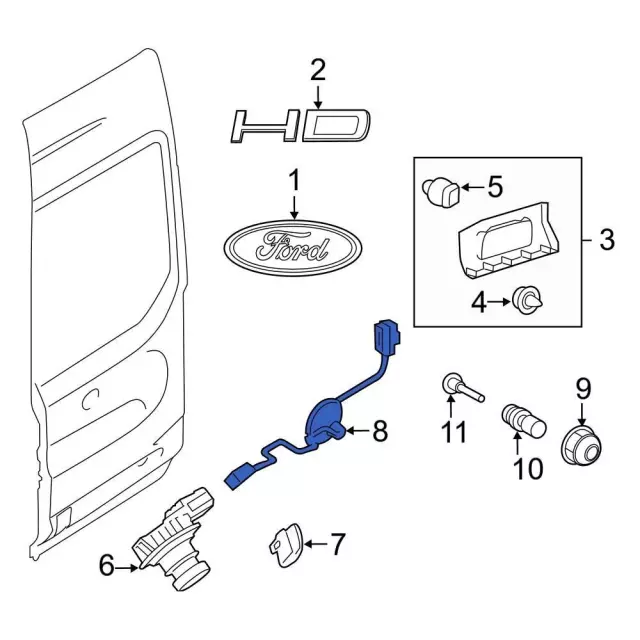 Park Assist Camera Wiring Harness - Ford (NK4Z-13234-K)