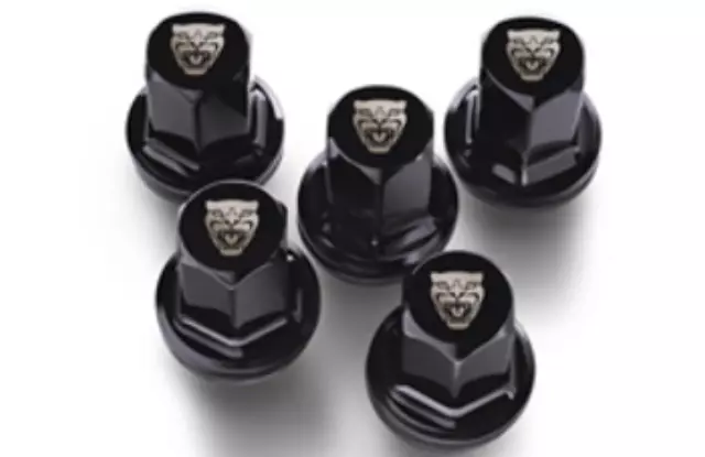T4A16634 - Wheels: Growler Wheel Nuts - Black for Jaguar: E-Pace, F-Pace, I-Pace Image
