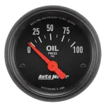 2634 - : GAUGE, OIL PRESSURE, 2 1/16", 100PSI, ELECTRIC, Z-SERIES for AutoMeter Image