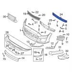KR3Z17757A - Body: Bumper Impact Bar for Ford: Mustang Image