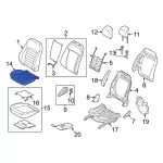 KS7Z5462900AB - : Seat Cover for Ford: Fusion, Police Responder Hybrid, SSV Plug-In Hybrid Image