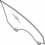 GD9Z5421411A - Body: Door Glass for Lincoln: Continental Image