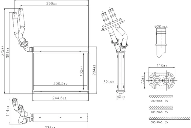 707299 - : Nissens HVAC Heater Core for NISSENS Image
