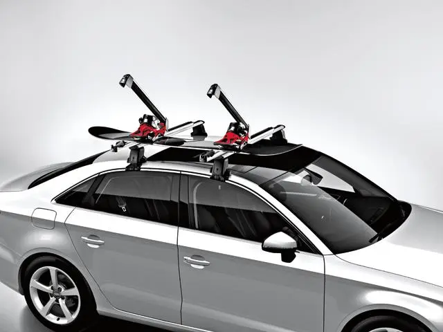 4M0071129A - Hauling: 2004-2025 Audi - Ski/Snowboard Rack Without Pull-Out Action for Audi: A3, A3 Quattro, A3 Sportback e-tron, A4 allroad, A4 Quattro, A5 Quattro, A5 Sportback, A6 allroad, A6 Quattro, A7 Quattro, A7 Sportback, A8 Quattro, allroad, e-tron GT, Q3, Q4 e-tron, Q5, Q7, Q8, Q8 e-tron, RS e-tron GT, RS3, RS5, RS5 Sportback, RS7, S3, S4, S5, S5 Sportback, S6, S7, S8, SQ5, SQ7, SQ8, TT Quattro, TT RS Quattro, TTS Quattro Image