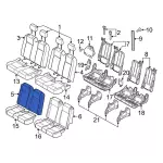 CK4Z9966800AF - Body: Seat Back Pad for Ford: Transit-150, Transit-250, Transit-350, Transit-350 HD Image