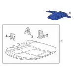 LC3Z25045B34A - Body: Dome Lamp Bracket for Ford: F-250 Super Duty, F-350 Super Duty Image