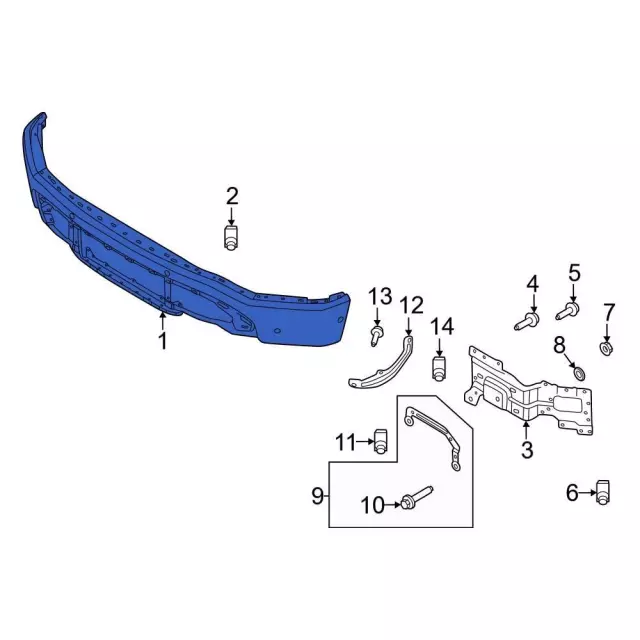 NL3Z17757D - : Bumper Face Bar for Ford Image