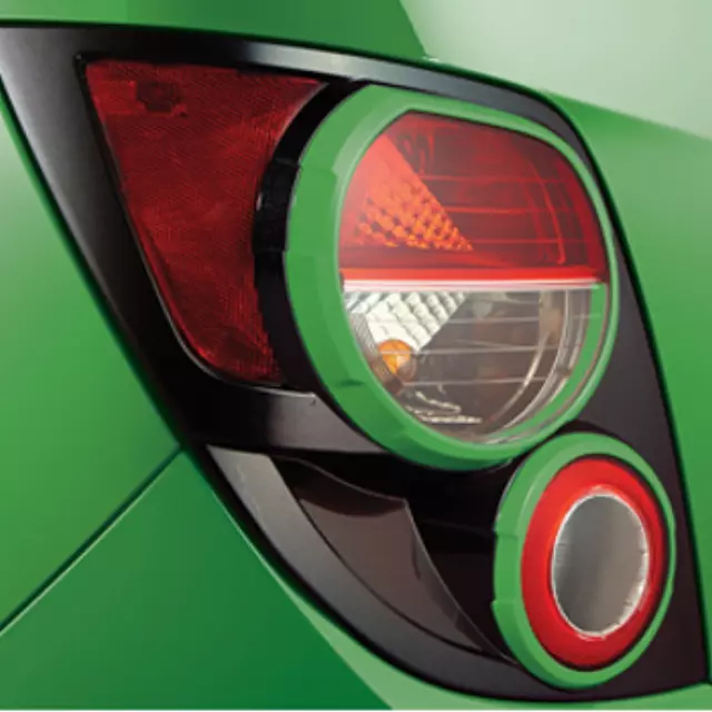 95351694 - Exterior: Rear Tail Lamp Trim Rings - Green for Chevrolet: Sonic Image