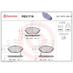P83171N - : PRIME Ceramic Brake Pad Set for Brembo Image