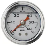 2179 - : GAUGE, PRESS, 1.5" DIRECT MNT, 60PSI, LIQUID FILLED MECH, SLVR, 1/8" NPTF MALE for AutoMeter Image