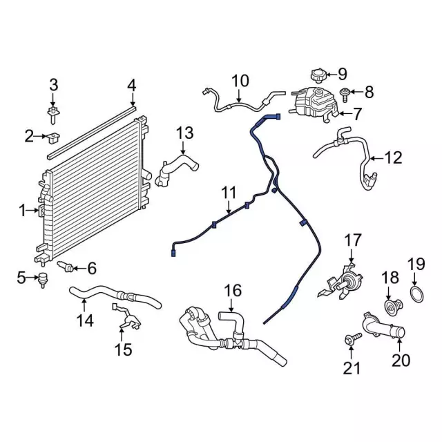 K2GZ8063E - : Connector Hose for Ford: Edge | Lincoln: Nautilus Image