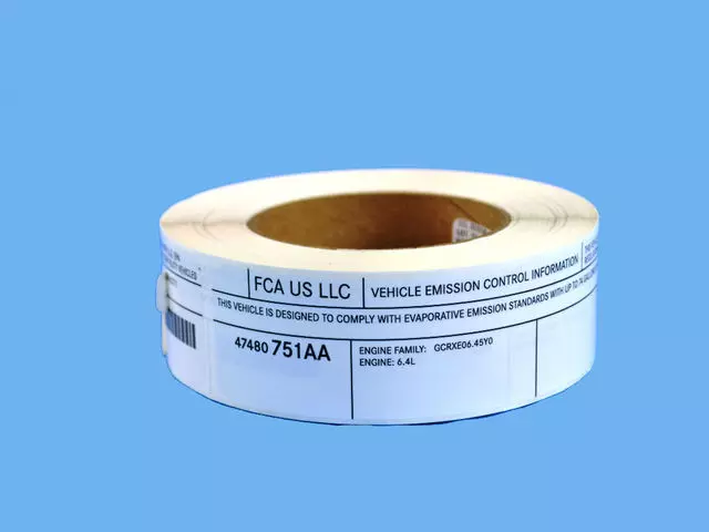 47480751AA - Labels: Vehicle Emission Control Information Label for Mopar Image