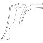 3W6Z7631013BAA - Body: Quarter Trim Panel for Ford Image