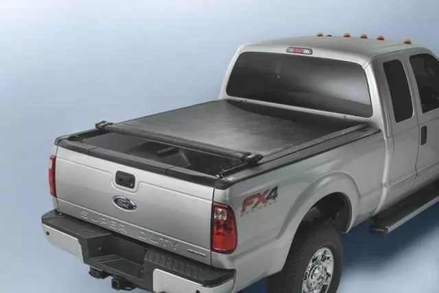 VJC3Z99501A42F - Exterior: Tonneau/Bed Cover, Premium Soft Roll Up for Ford: E-350 Super Duty, E-450 Super Duty, F-250 Super Duty, F-350 Super Duty, F-450 Super Duty, F-550 Super Duty Image