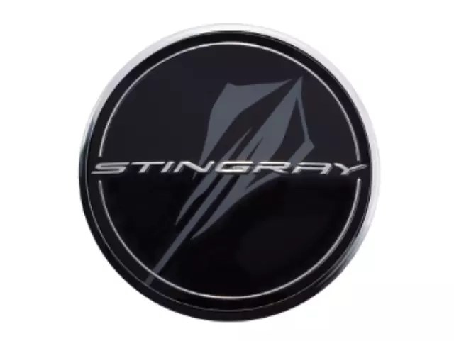 84385015 - : Wheel Center Cap, Black W\\/Stingray Logo for Chevrolet: Corvette Image