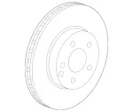 1674216300 - Brakes: Brake Disc, Vented for Mercedes-Benz: EQE 350, EQE AMG, EQE AMG SUV, EQS 450, EQS 580, EQS AMG, GLE63 AMG S, GLS63 AMG, Maybach GLS600 Image