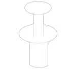 99156407J69 - Body: Headliner Rivet for Mercedes-Benz Image