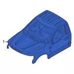 LC3Z25001B24A - Body: Cab for Ford: F-250 Super Duty, F-350 Super Duty, F-450 Super Duty Image