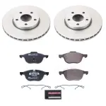 ESK5976 - : Genuine Geomet Coated Rotors, ECE-R90 Brake Pads + Hardware Kit for PowerStop Image