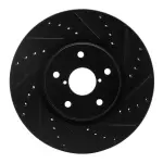 63313035R - : DFC Brake Rotor - Drilled and Slotted - Black for DYNAMIC FRICTION Image