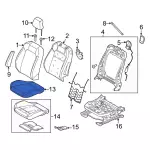 JR3Z6362900BC - Body: Seat Cover for Ford: Mustang Image
