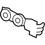 W715111S439 - Body: Pull Handle Nut for Ford: Fusion, Police Interceptor Sedan, Special Service Police Sedan, Taurus | Lincoln: MKZ | Mercury: Milan Image