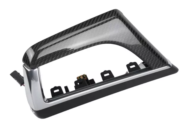 23376946 - : Fine Twill Weave Carbon Driver Side Instrument Panel Lower Trim Plate Applique for Cadillac: CT6 Image