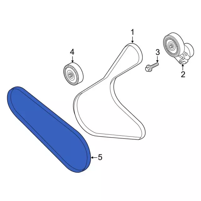 L1MZ8620B - : AC Belt for Ford: Bronco, Explorer, Ranger Image