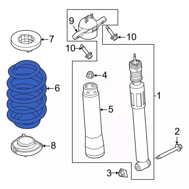 LX6Z5560ED - : Coil Spring for Ford: Escape Image
