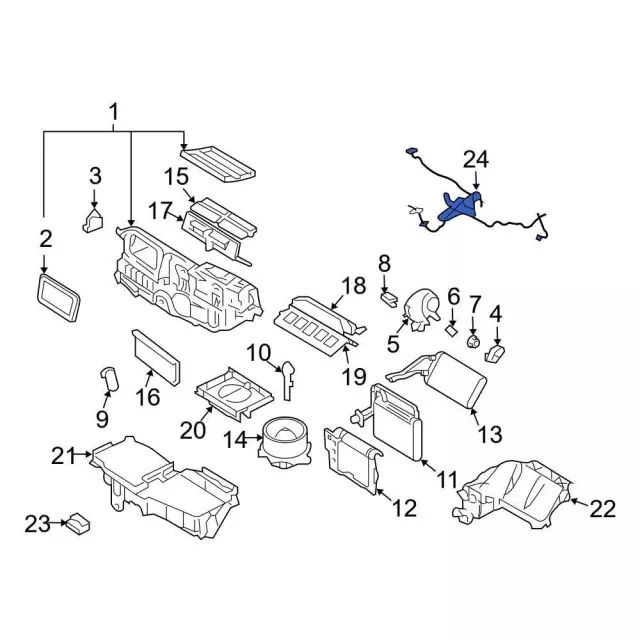 7E5Z19D887AA - HVAC: Wire Harness for Ford: Fusion | Mercury: Milan Image