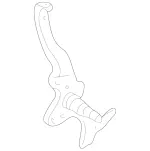 2023300120 - Front Axle: Steering Knuckle, Right for Mercedes-Benz: C220, C230, C280, C43 AMG, CLK430, SLK230, SLK320 Image