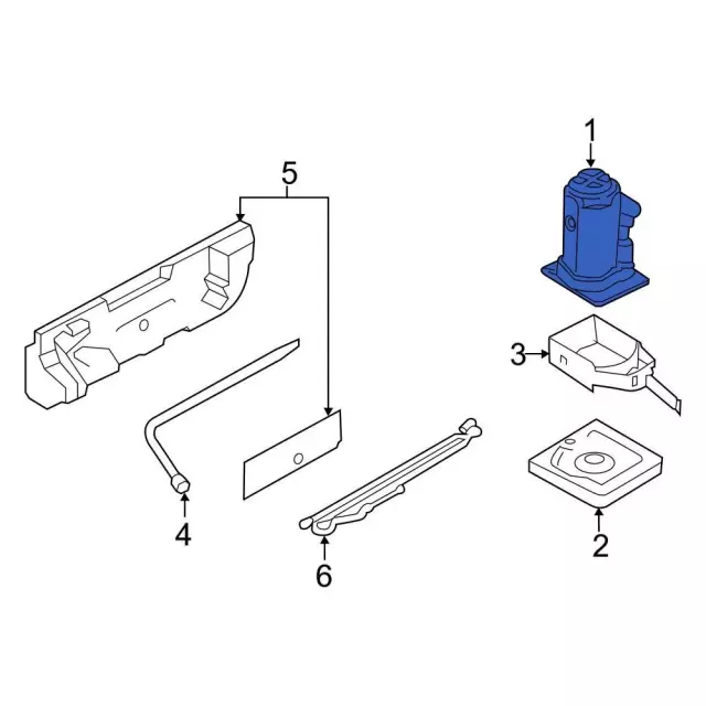 AC3Z17080D - Body: Jack for Ford: E-150, E-250, E-350 Super Duty, E-450 Super Duty, Excursion, F-250 Super Duty, F-350 Super Duty, F-450 Super Duty, F-550 Super Duty, Transit-150, Transit-250, Transit-350, Transit-350 HD Image