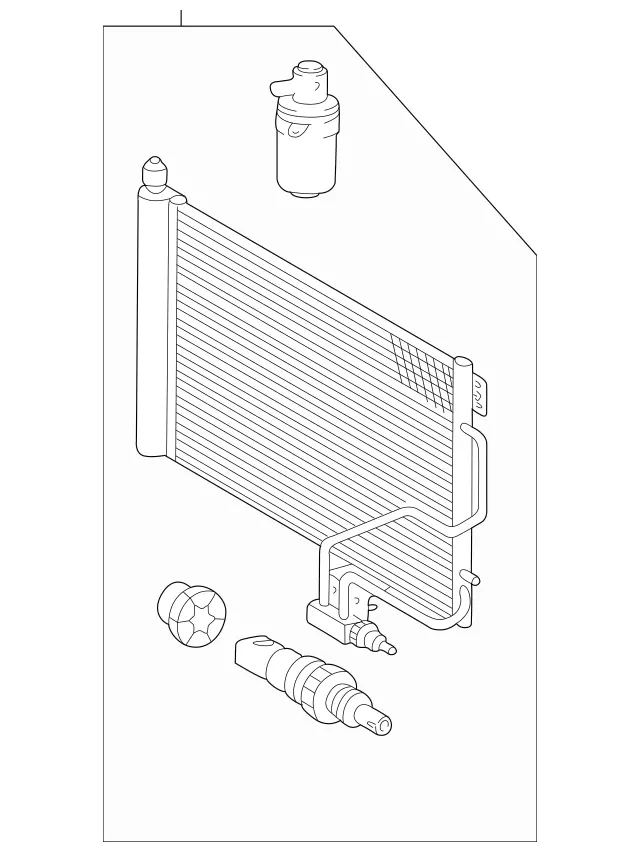 2035000854 - : Condensor for Mercedes-Benz Image