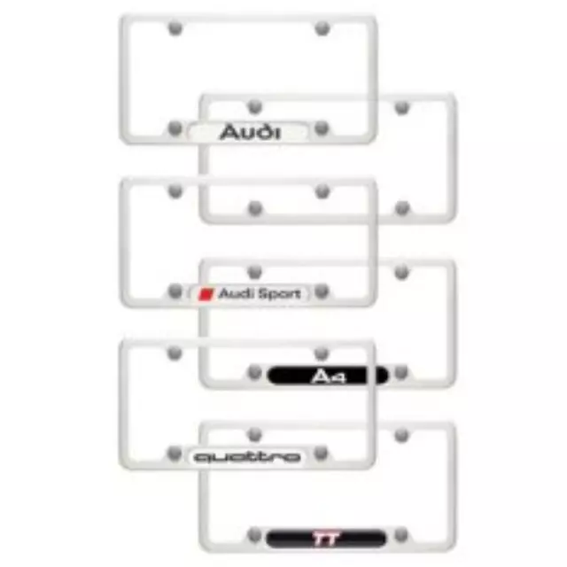 Slimline License Plate Frame With Audi Rings - Audi (ZAW-071-801-D)