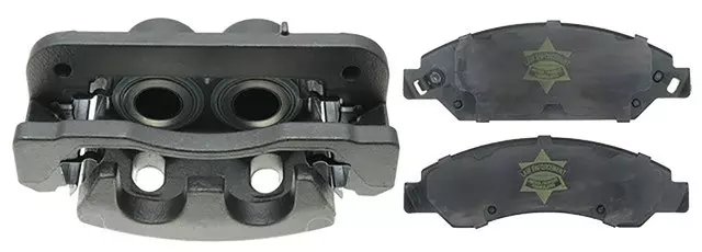 19322756 - : Front Driver Side Disc Brake Caliper Assembly with Semi-Metallic Pads (Loaded Police), Remanufactured for GM Image