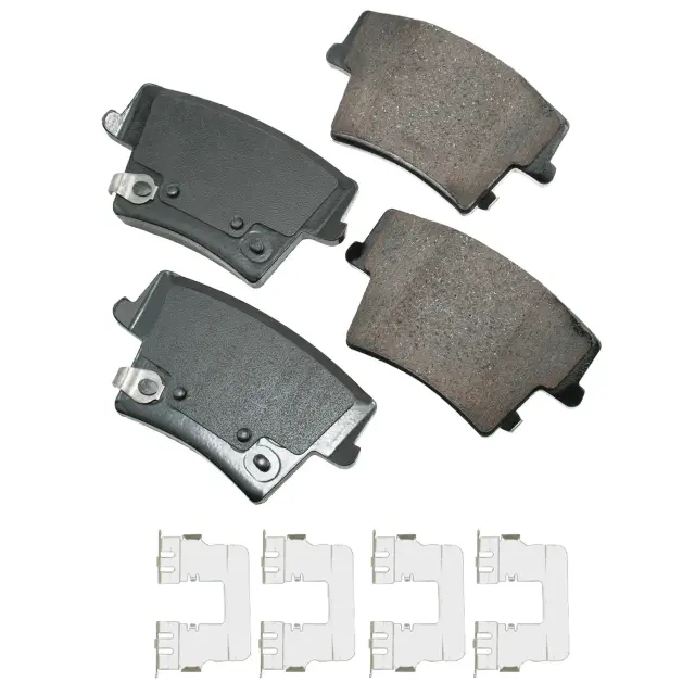 ACT1057 - Brake: Akebono ProACT Ultra Premium Ceramic Disc Brake Pad Kit for AKEBONO Image