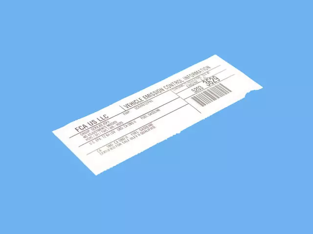 Emission Label - Mopar (68282232AA)