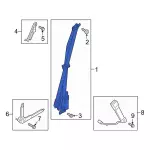 JL1Z78611B64FP - Body: Lap &amp; Shoulder Belt for Ford: Expedition Image