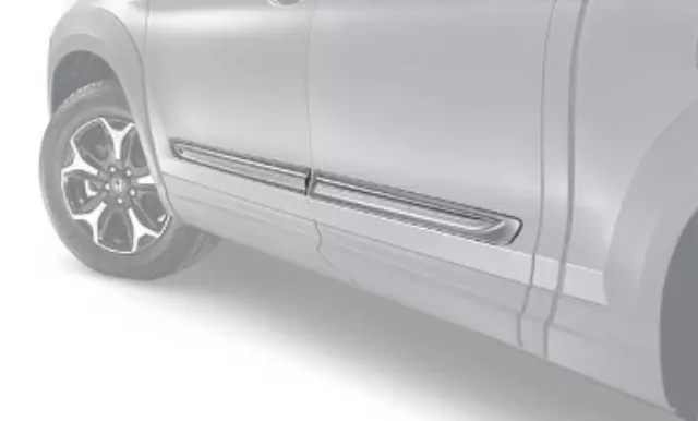 8P05T6Z120 - Exterior: Genuine 2017-2018 Honda Ridgeline LUNAR SILVER Body Side Molding 08P05-T6Z-120 NH830M for Honda Image