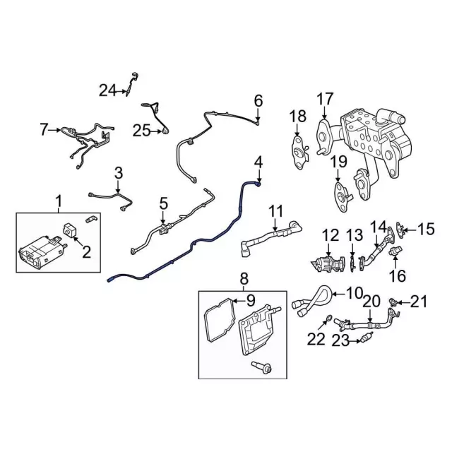 LX6Z9G297R - : Vapor Hose for Ford: Bronco Sport Image