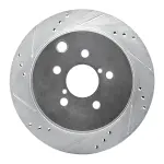 63113027L - : DFC Brake Rotor - Drilled and Slotted - Silver for DYNAMIC FRICTION Image