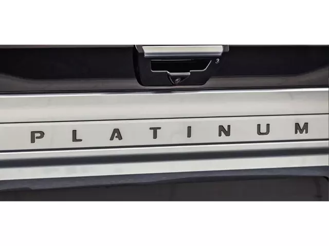 VML3Z9942528C - Exterior: 2021-2023 Ford F150 Gunmetal Platinum Lettering Tailgate Badge for Ford: F-150 Image