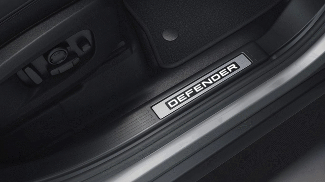 LR155947 - Exterior: Illuminated Sill Tread Plate, Ebony, 90 for Land Rover: Defender 110, Defender 90 Image