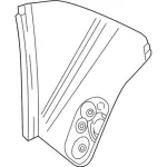 FR3Z7621413D - Body: Quarter Glass for Ford: Mustang Image