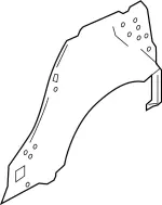 G67104GAMA - Body: Outer Wheelhouse for INFINITI: Q50 Image