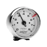 2304 - : GAUGE, TACH, 3 3/4", 8K RPM, PEDESTAL, WHT DIAL CHROME CASE, AUTOGAGE for AutoMeter Image